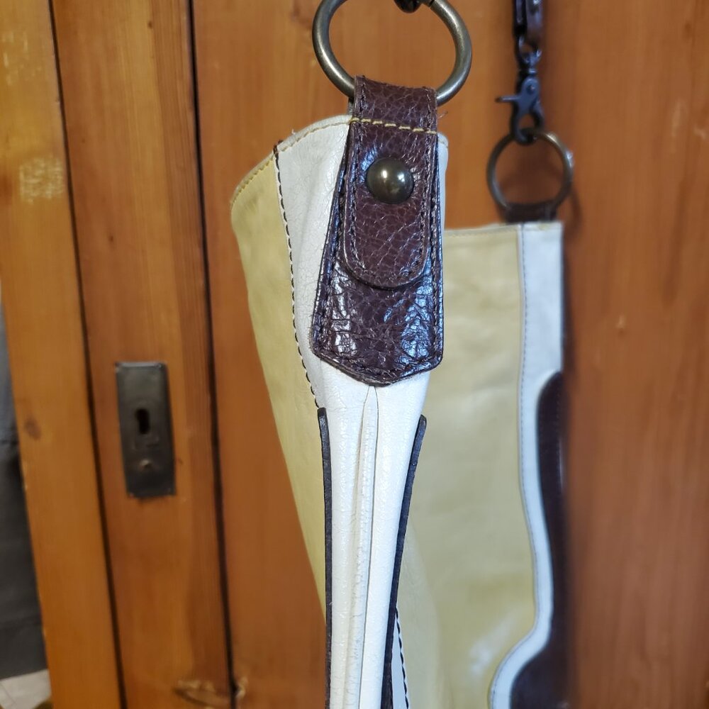 TANO Soft Leather Yellow White Brown Purse - Picture 3 of 8